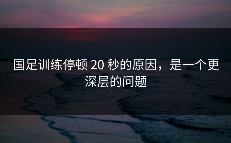 国足训练停顿 20 秒的原因，是一个更深层的问题