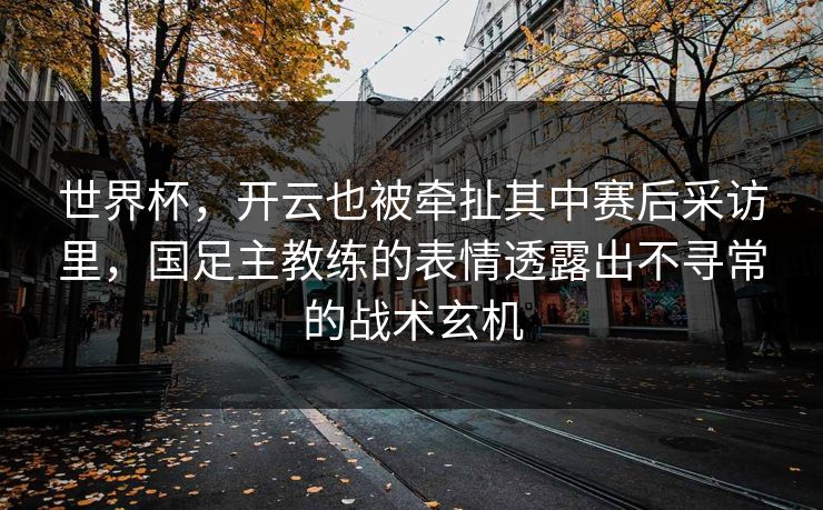世界杯，开云也被牵扯其中赛后采访里，国足主教练的表情透露出不寻常的战术玄机